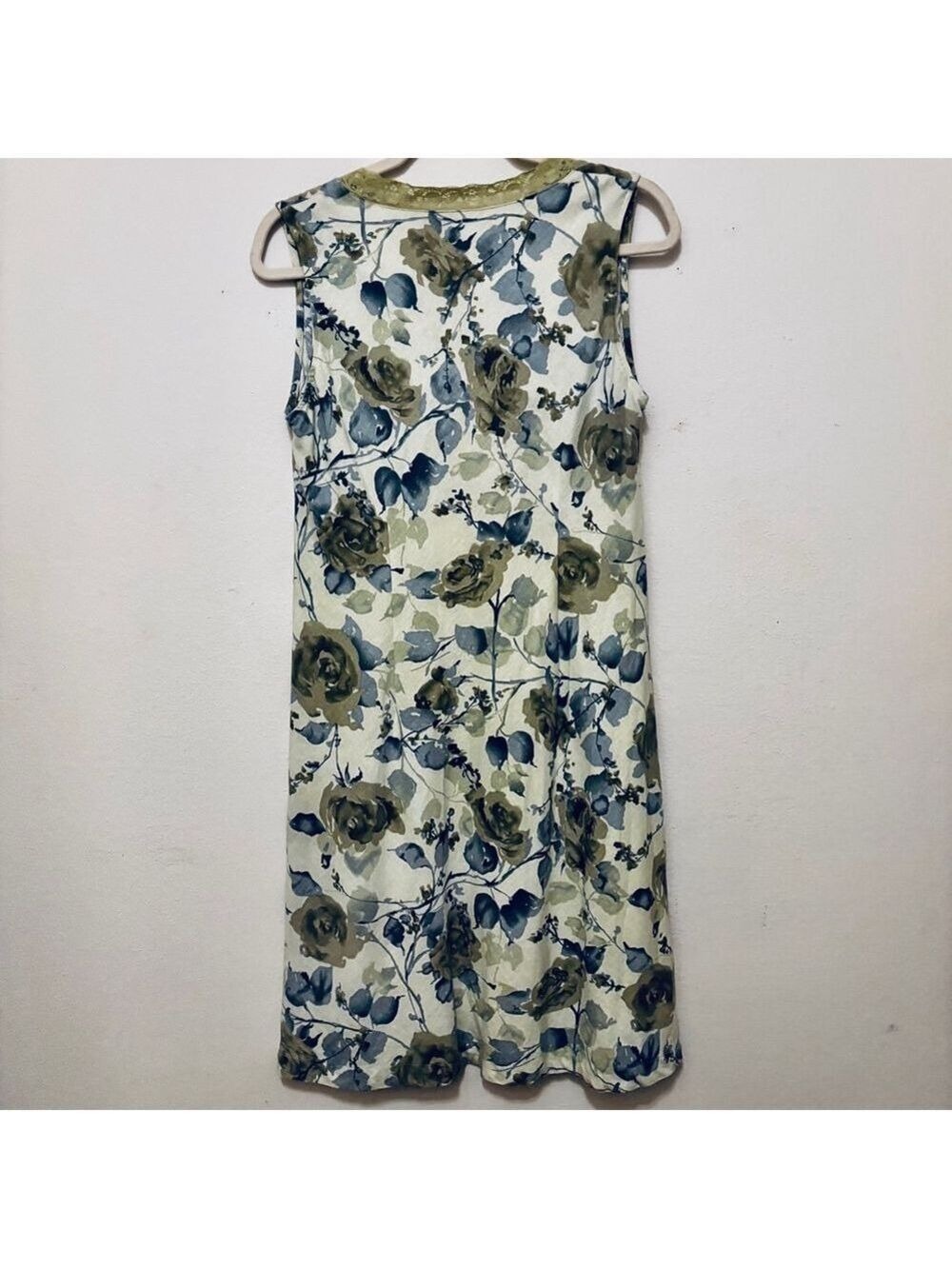 Norton Vintage Green Floral Sleeveless Petites Dress - Picture 5 of 8
